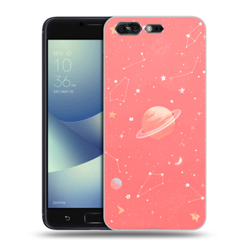 Силиконовый чехол на ASUS ZenFone 4 Pro с принтом Розовый космос