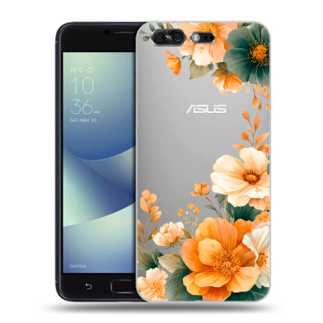 Силиконовый чехол на ASUS ZenFone 4 Pro с принтом Цветы принт