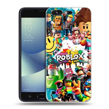 Силиконовый чехол на ASUS ZenFone 4 Pro с принтом Roblox Роблокс