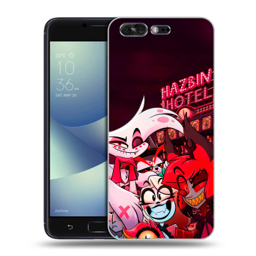 Силиконовый чехол на ASUS ZenFone 4 Pro с принтом Hazbin Hotel Отель Хазбин