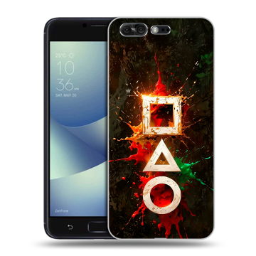 Силиконовый чехол на ASUS ZenFone 4 Pro с принтом Squid Game Игра кальмара