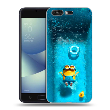Силиконовый чехол на ASUS ZenFone 4 Pro с принтом Миньоны