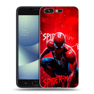 Силиконовый чехол на ASUS ZenFone 4 Pro с принтом Spiderman Человек паук