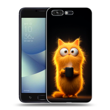 Силиконовый чехол на ASUS ZenFone 4 Pro с принтом Смешной кот