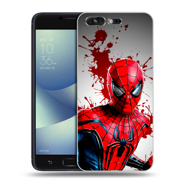 Силиконовый чехол на ASUS ZenFone 4 Pro с принтом Spiderman Человек паук