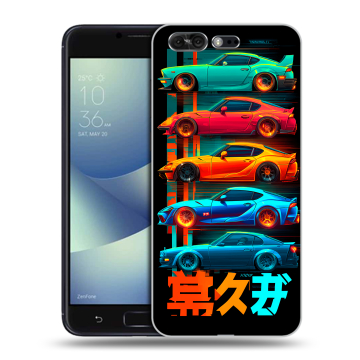 Силиконовый чехол на ASUS ZenFone 4 Pro с принтом машины тачки