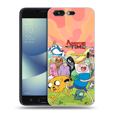 Силиконовый чехол на ASUS ZenFone 4 Pro с принтом Adventure time Время приключений