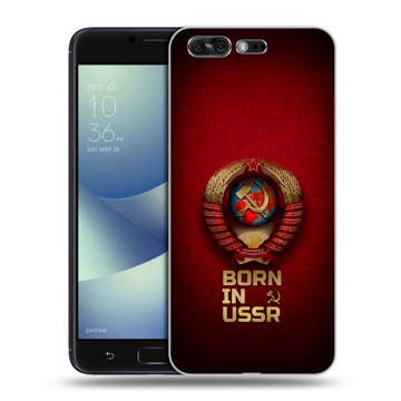 Силиконовый чехол на ASUS ZenFone 4 Pro с принтом Флаг Герб СССР