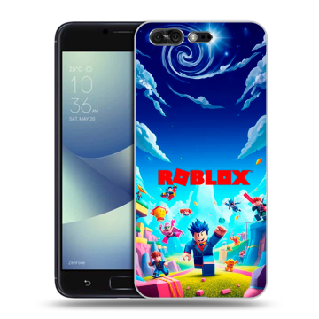 Силиконовый чехол на ASUS ZenFone 4 Pro с принтом Roblox Роблокс