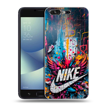 Силиконовый чехол на ASUS ZenFone 4 Pro с принтом Nike Найк