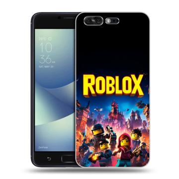 Силиконовый чехол на ASUS ZenFone 4 Pro с принтом Roblox Роблокс