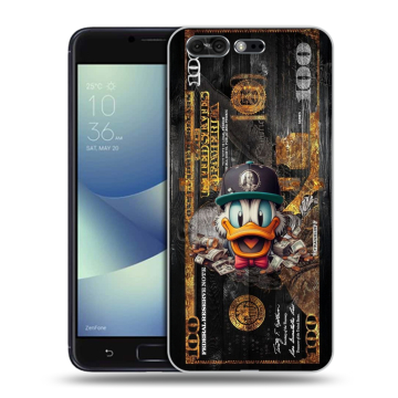 Силиконовый чехол на ASUS ZenFone 4 Pro с принтом Дональд Дак Доллар Силиконовый чехол на ASUS ZenFone 4 Pro с принтом Дональд Дак Доллар
