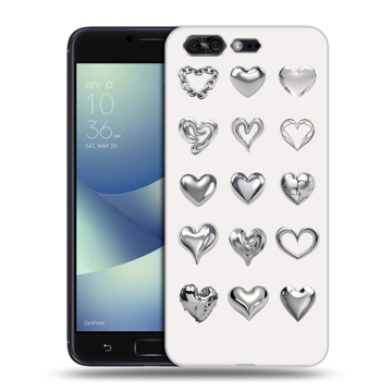 Силиконовый чехол на ASUS ZenFone 4 Pro с принтом Y2K сердечки