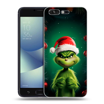 Силиконовый чехол на ASUS ZenFone 4 Pro с принтом Гринч Новый год Рождество