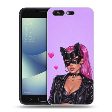 Силиконовый чехол на ASUS ZenFone 4 Pro с принтом женский