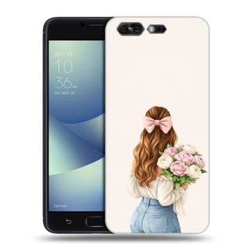 Силиконовый чехол на ASUS ZenFone 4 Pro с принтом женский