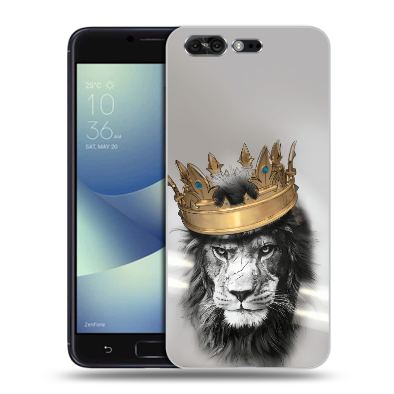 Пластиковый чехол на ASUS ZenFone 4 Pro с принтом Лев с короной Пластиковый чехол на ASUS ZenFone 4 Pro с принтом Лев с короной