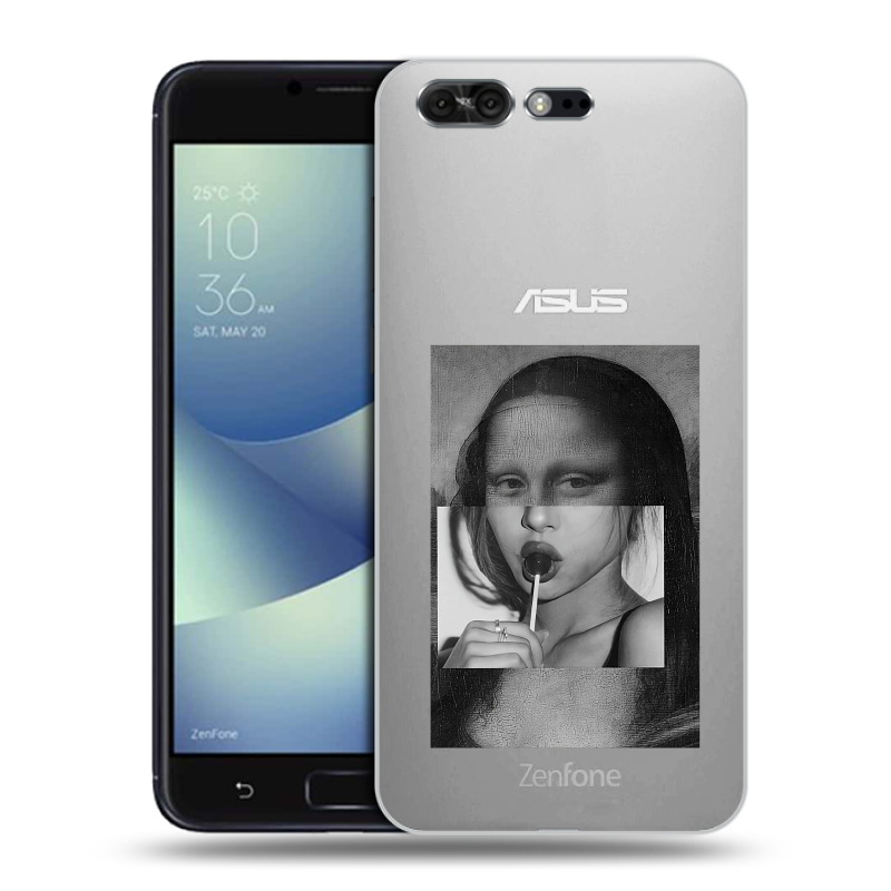 Силиконовый чехол на ASUS ZenFone 4 Pro с принтом Мона Лиза Силиконовый чехол на ASUS ZenFone 4 Pro с принтом Мона Лиза