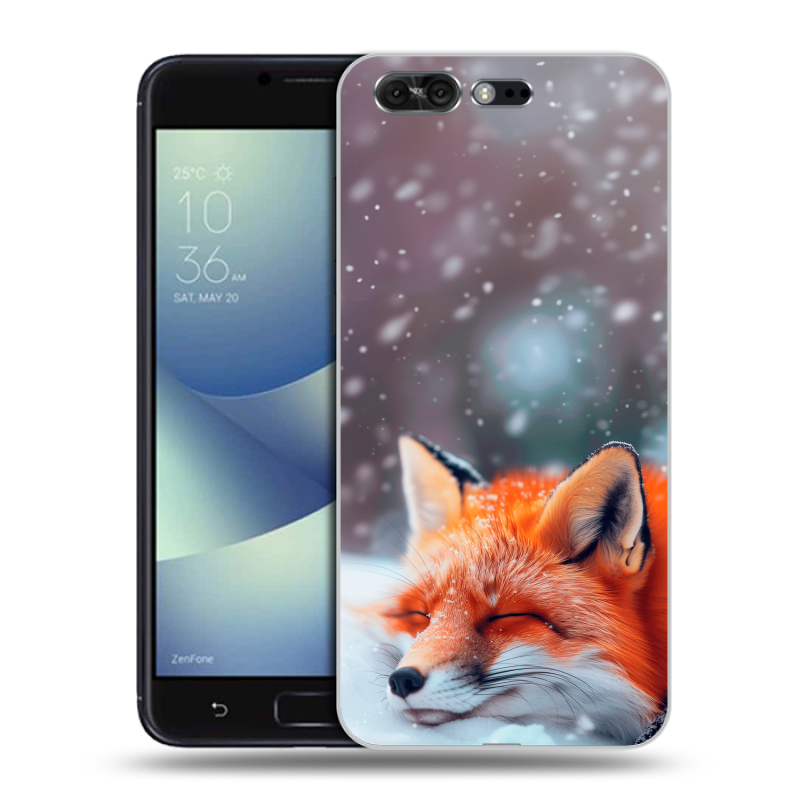 Пластиковый чехол на ASUS ZenFone 4 Pro с принтом лиса Пластиковый чехол на ASUS ZenFone 4 Pro с принтом лиса