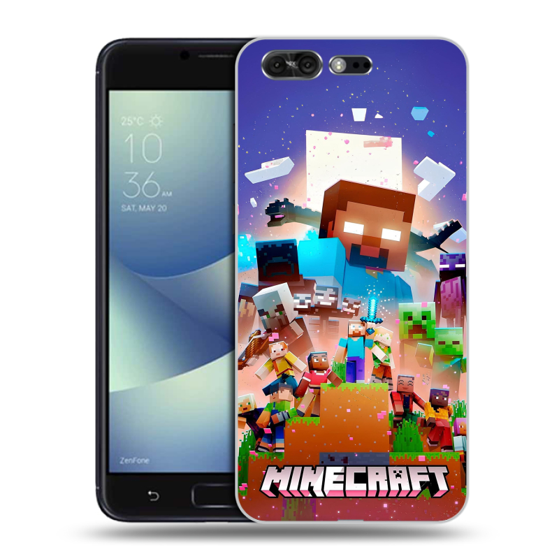 Пластиковый чехол на ASUS ZenFone 4 Pro с принтом Майнкрафт Minecraft Пластиковый чехол на ASUS ZenFone 4 Pro с принтом Майнкрафт Minecraft