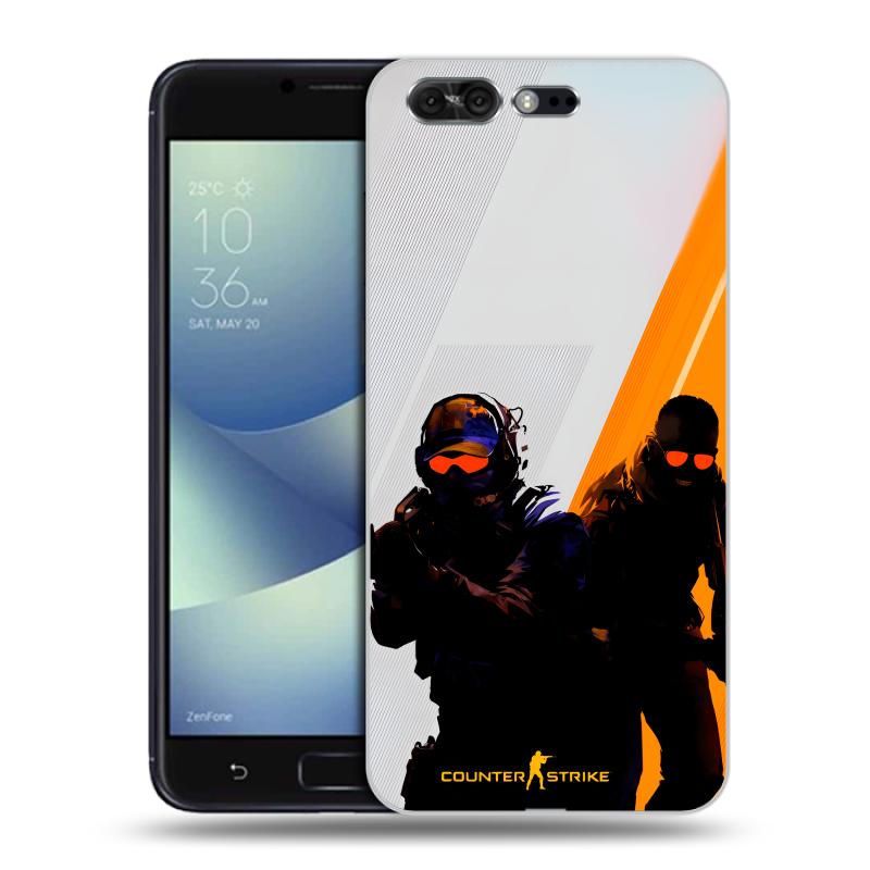 Пластиковый чехол на ASUS ZenFone 4 Pro с принтом Контер страйк Counter strike Пластиковый чехол на ASUS ZenFone 4 Pro с принтом Контер страйк Counter strike