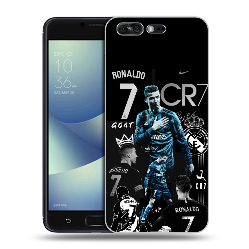 Пластиковый чехол на ASUS ZenFone 4 Pro с принтом Реал Роналдо Пластиковый чехол на ASUS ZenFone 4 Pro с принтом Реал Роналдо