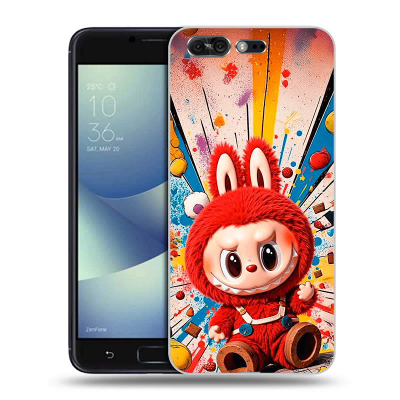 Силиконовый чехол на ASUS ZenFone 4 Pro с принтом Labubu Лабубу Силиконовый чехол на ASUS ZenFone 4 Pro с принтом Labubu Лабубу
