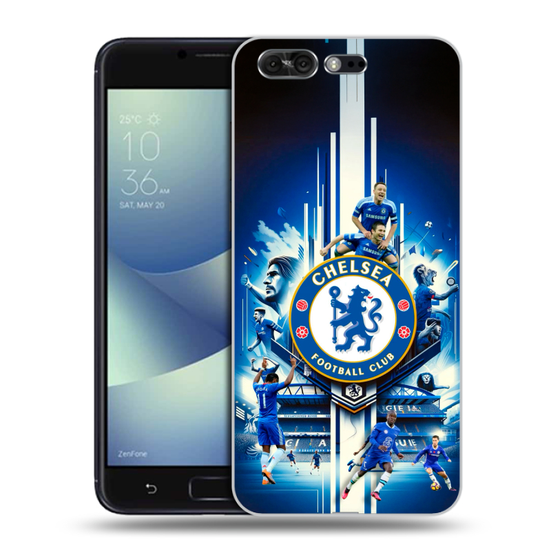 Силиконовый чехол на ASUS ZenFone 4 Pro с принтом Chelsea Челси Силиконовый чехол на ASUS ZenFone 4 Pro с принтом Chelsea Челси