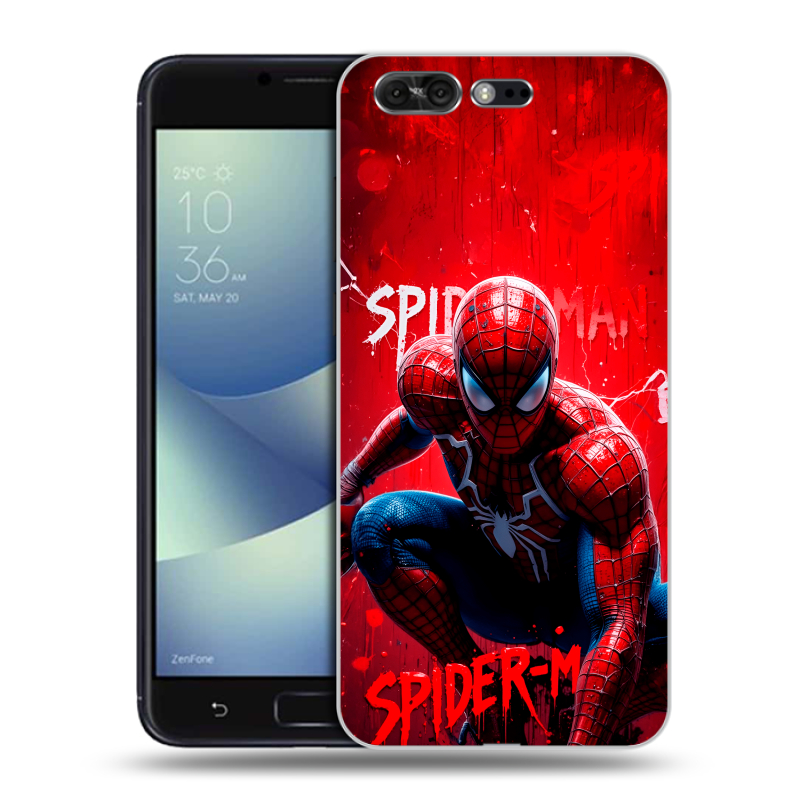 Пластиковый чехол на ASUS ZenFone 4 Pro с принтом Spiderman Человек паук Пластиковый чехол на ASUS ZenFone 4 Pro с принтом Spiderman Человек паук