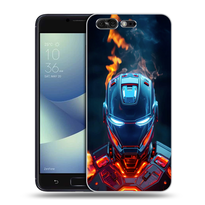 Пластиковый чехол на ASUS ZenFone 4 Pro с принтом IronMan Железный человек Пластиковый чехол на ASUS ZenFone 4 Pro с принтом IronMan Железный человек