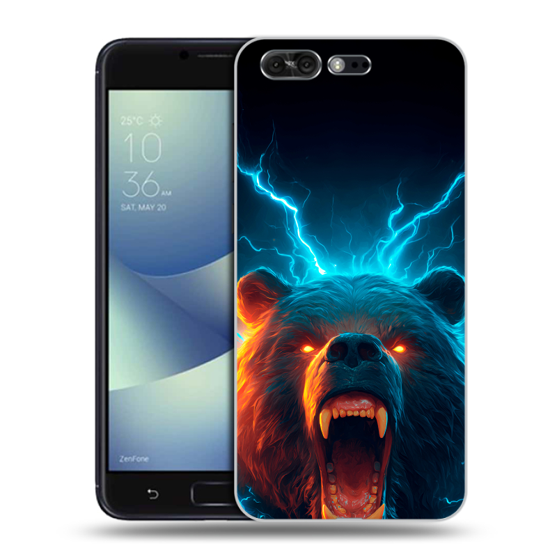 Пластиковый чехол на ASUS ZenFone 4 Pro с принтом Медведь Пластиковый чехол на ASUS ZenFone 4 Pro с принтом Медведь