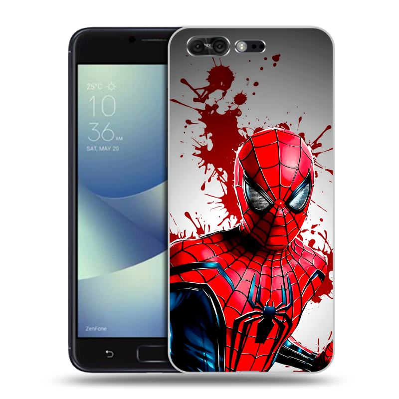 Пластиковый чехол на ASUS ZenFone 4 Pro с принтом Spiderman Человек паук Пластиковый чехол на ASUS ZenFone 4 Pro с принтом Spiderman Человек паук
