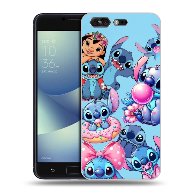 Пластиковый чехол на ASUS ZenFone 4 Pro с принтом Лило и Стич Пластиковый чехол на ASUS ZenFone 4 Pro с принтом Лило и Стич