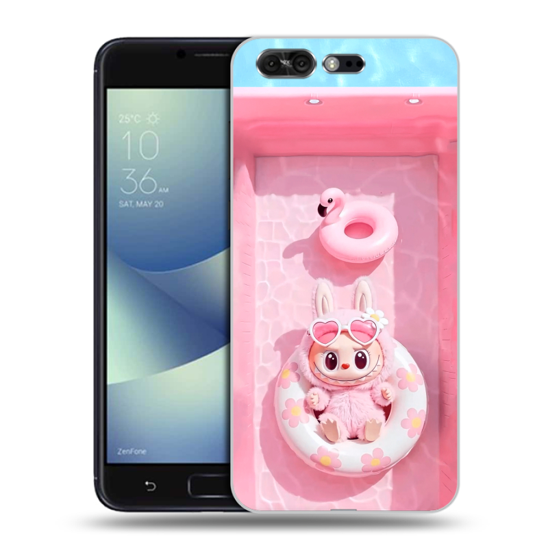 Пластиковый чехол на ASUS ZenFone 4 Pro с принтом Labubu Лабубу Пластиковый чехол на ASUS ZenFone 4 Pro с принтом Labubu Лабубу