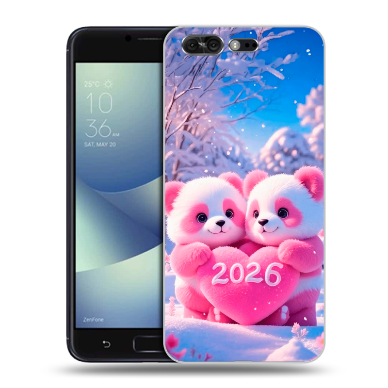 Силиконовый чехол на ASUS ZenFone 4 Pro с принтом Новый год Силиконовый чехол на ASUS ZenFone 4 Pro с принтом Новый год