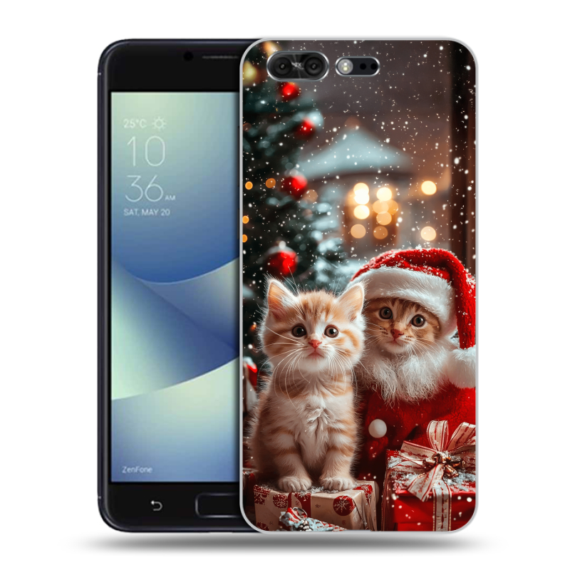 Силиконовый чехол на ASUS ZenFone 4 Pro с принтом Новый год Силиконовый чехол на ASUS ZenFone 4 Pro с принтом Новый год
