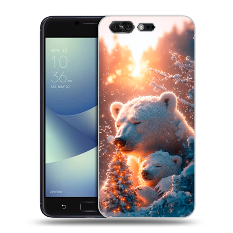 Пластиковый чехол на ASUS ZenFone 4 Pro с принтом Новый год Пластиковый чехол на ASUS ZenFone 4 Pro с принтом Новый год