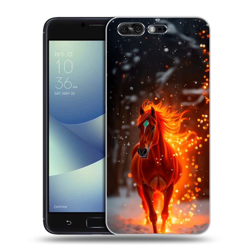 Пластиковый чехол на ASUS ZenFone 4 Pro с принтом Новый год Пластиковый чехол на ASUS ZenFone 4 Pro с принтом Новый год