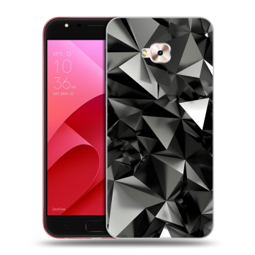 Пластиковый чехол на ASUS ZenFone 4 Selfie Pro с принтом Черные кристаллы