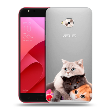Пластиковый чехол на ASUS ZenFone 4 Selfie Pro с принтом Кошки