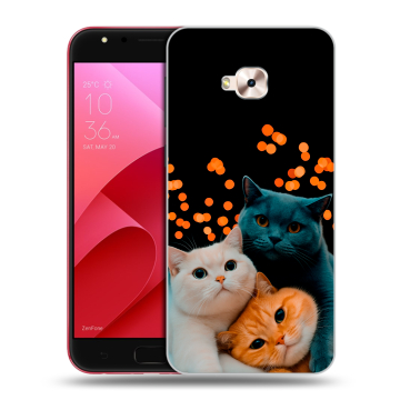 Пластиковый чехол на ASUS ZenFone 4 Selfie Pro с принтом Кошки Пластиковый чехол на ASUS ZenFone 4 Selfie Pro с принтом Кошки
