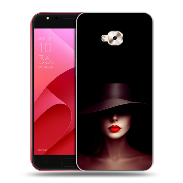 Пластиковый чехол на ASUS ZenFone 4 Selfie Pro с принтом Девушка в шляпе