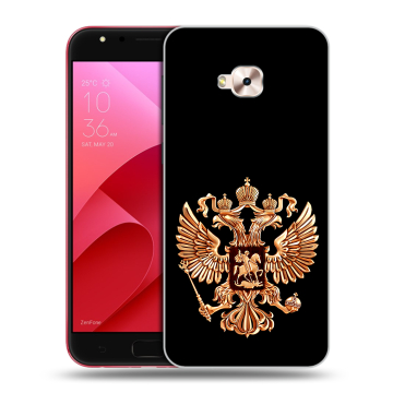 Пластиковый чехол на ASUS ZenFone 4 Selfie Pro с принтом Герб России золотой Пластиковый чехол на ASUS ZenFone 4 Selfie Pro с принтом Герб России золотой