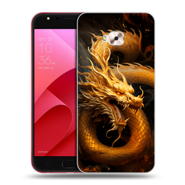 Пластиковый чехол на ASUS ZenFone 4 Selfie Pro с принтом Золотой дракон Пластиковый чехол на ASUS ZenFone 4 Selfie Pro с принтом Золотой дракон