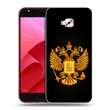 Пластиковый чехол на ASUS ZenFone 4 Selfie Pro с принтом Герб России желтый Пластиковый чехол на ASUS ZenFone 4 Selfie Pro с принтом Герб России желтый