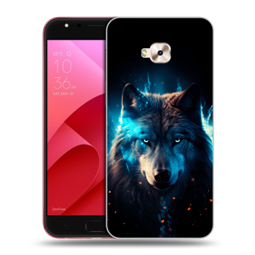 Пластиковый чехол на ASUS ZenFone 4 Selfie Pro с принтом Волк ночной