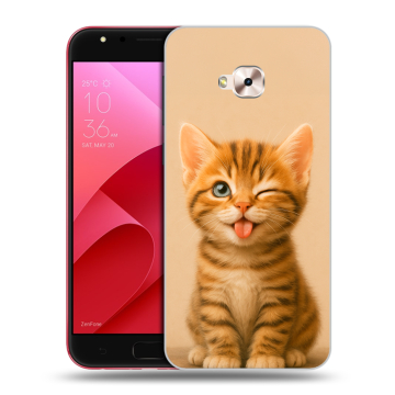 Пластиковый чехол на ASUS ZenFone 4 Selfie Pro с принтом котенок