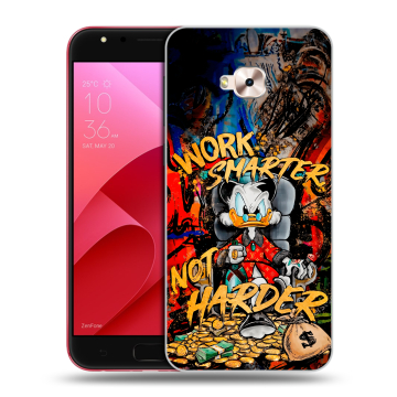 Пластиковый чехол на ASUS ZenFone 4 Selfie Pro с принтом Дональд Дак Деньги Пластиковый чехол на ASUS ZenFone 4 Selfie Pro с принтом Дональд Дак Деньги