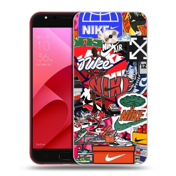 Пластиковый чехол на ASUS ZenFone 4 Selfie Pro с принтом Найк Nike яркий