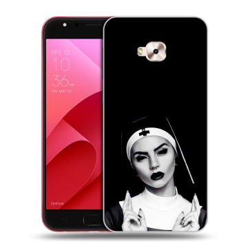 Пластиковый чехол на ASUS ZenFone 4 Selfie Pro с принтом монашка